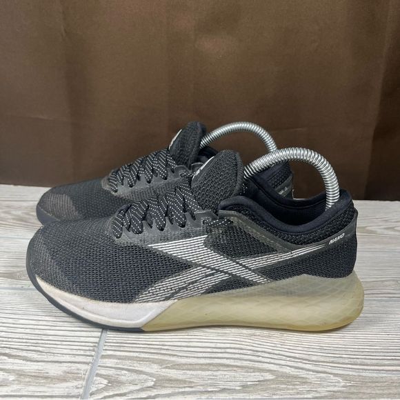 Reebok Womens Nano 9 Womens 7 Black Cross Training Shoes Athletic Sneaker - Picture 3 of 11